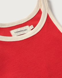 Thinking Mu - Harriet Contrast Top Red