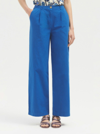 Nice Things - Poplin Darts Pants Royal Blue