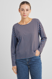 Dedicated - Shirt Humledal Stripes Cappucino/Blue