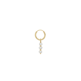 Anna + Nina - Single Pearly Earring Gold Plated