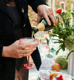Anna + Nina - Champagne Glass Garden Pink