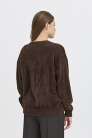 Ichi - Brula Cardigan coffee