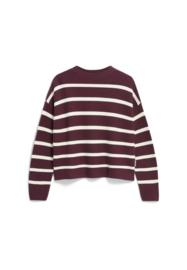 Armedangels - Merinaa Stripes Dark Cranberry