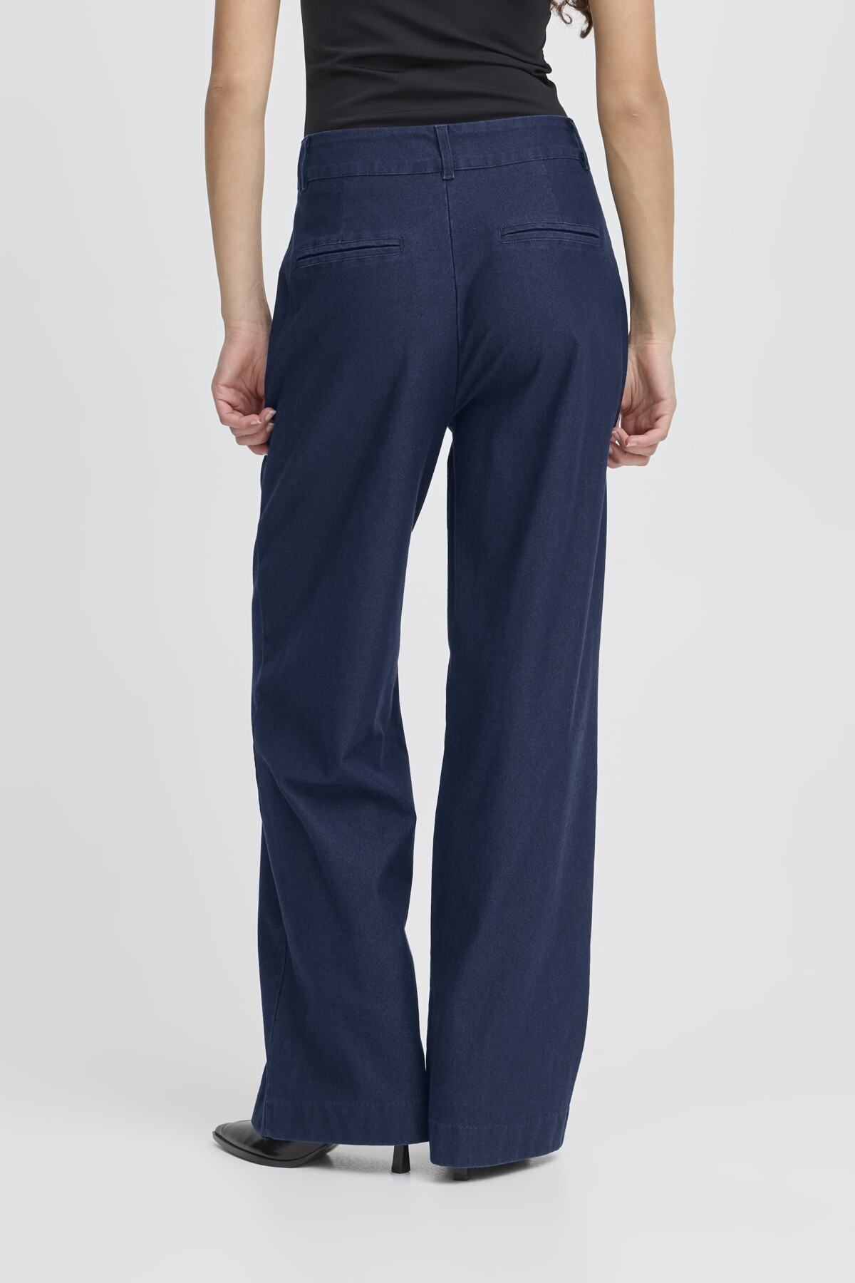 Ichi - Kate Denim Pants dark blue