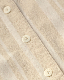 Thinking Mu - Roberta Jumpsuit Raw dappled stripes