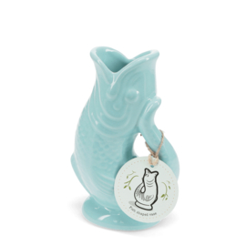 Fish Vase Aqua Blue