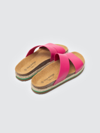 Nice Things - Leather Espadrille Slipper Fushia