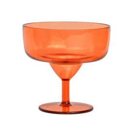 Here's How - The Rue Margarita Glass (acrylic) Set of 4 Orange