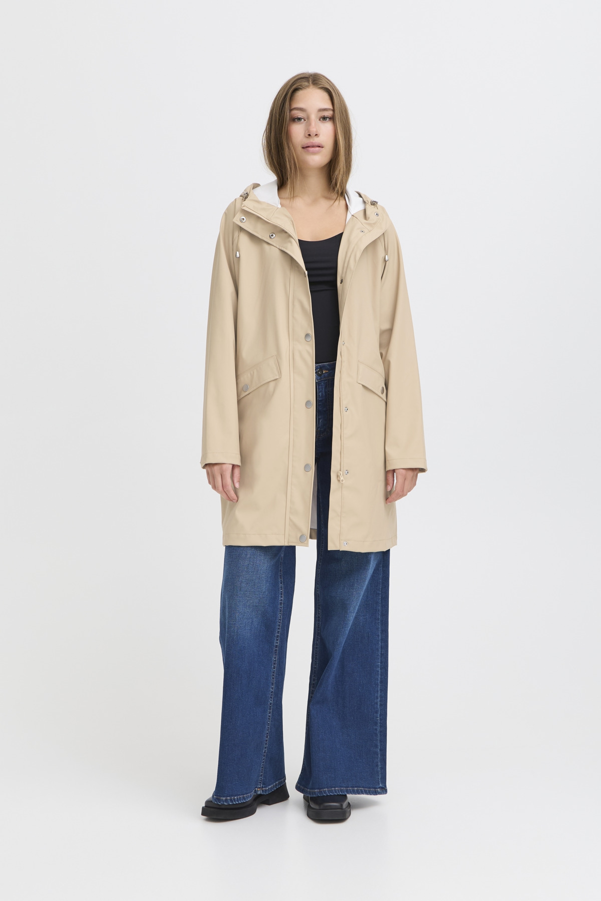 Ichi - Tazi Raincoat Travertin