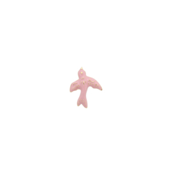 Anna + Nina - Single Turtle Dove Stud Earring pink goldplated