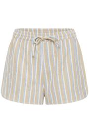 Ichi - Foxa Shorts Striped placid blue