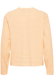 Ichi - Mira Stripes Shirt White/Orange