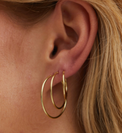 Anna + Nina - Single Plain Ring Earring Medium