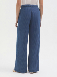 Nice Things - Striped Denim Pants with pleats