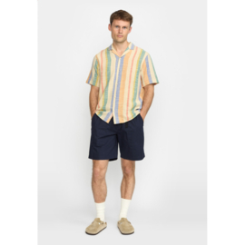 Revolution - Striped Cuban Shirt Orange