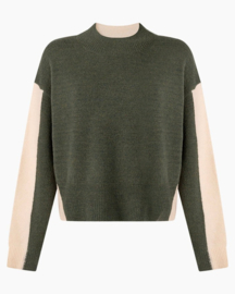 Another Label - Emily Knitted Pull dark moss/cream