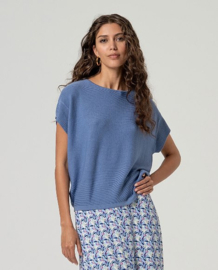 Surkana - Bamboo Boat Neck Sweater Blue