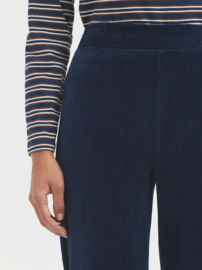 Nice Things - Elastic Corduroy Rubber Pants Navy