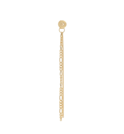 Anna + Nina - Single Party Chain Earring Back Gold Plated