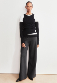 Armedangels - Basic Jersey Wide Leg Pants steel melange