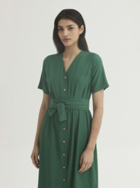 Nice Things -  Wrap Dress Shiny Green