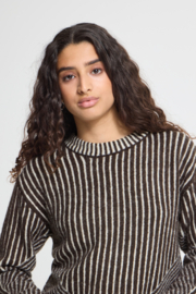 Ichi - Kamara Stripe 5 Pullover Chocolate