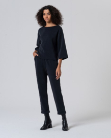 Surkana - Black Boatneck T-shirt