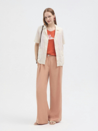 Nice Things - Tencel Fluid Pants soft apricot pink