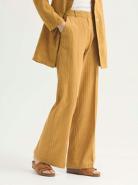 Nice Things - Pinstripe Yellow Trousers