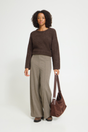 Ichi - Kate Woolley Pants brown checks