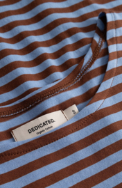 Dedicated - Shirt Humledal Stripes Cappucino/Blue