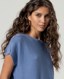 Surkana - Bamboo Boat Neck Sweater Blue