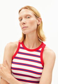 Armedangels - Kanitaa Stripe Top red/blue