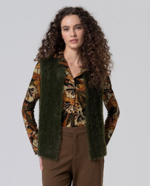 Surkana - Fluffy Vest Army Green