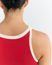 Thinking Mu - Harriet Contrast Top Red