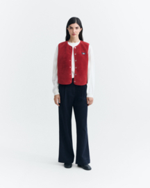 Thinking Mu - Jay Fleece Vest warm red
