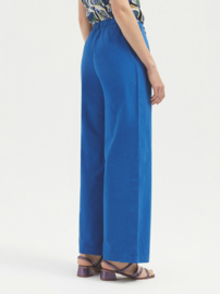 Nice Things - Poplin Darts Pants Royal Blue