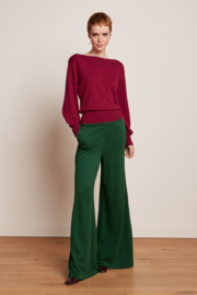 King Louie - Border Palazzo Pants crepe forest green