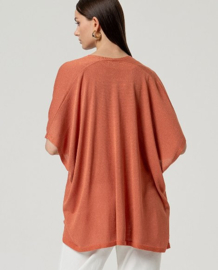 Surkana - Short Sleeved Cardigan with lurex
