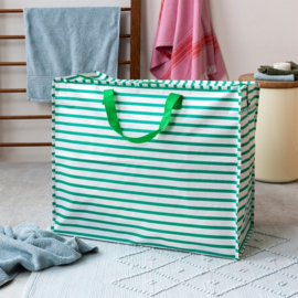 Jumbo Storage Bag Green Stripes