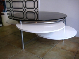 Salontafel met roterende bladen