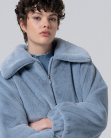 Surkana - Faux-Fur Jacket dust blue