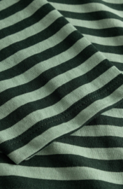 Dedicated - Shirt Humledal Stripes granite green/darkgreen