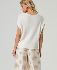 Surkana - Bamboo Boat Neck Sweater White