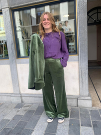Traffic People - Charade Velvet Cord Trousers green