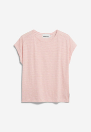 Armedangels - Oneliaa Lovely Stripes T-shirt Oatmilk/Rosalilly