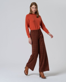 Surkana - Straight Checkered Trousers