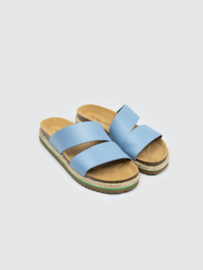 Nice Things - Leather Espadrille Slipper blue