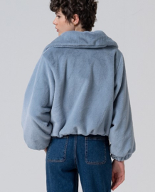 Surkana - Faux-Fur Jacket dust blue
