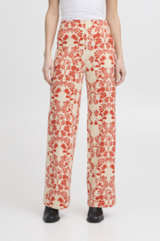 Ichi - Kate Wide Pants Fiesta Flower